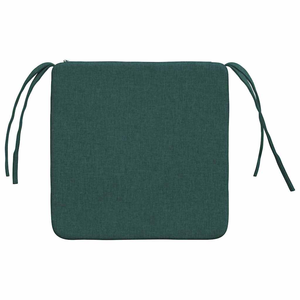 Perne de Șezut 4 pcs Verde închis 40 x 40 x 3 cm țesătură GartenMobel Dekor