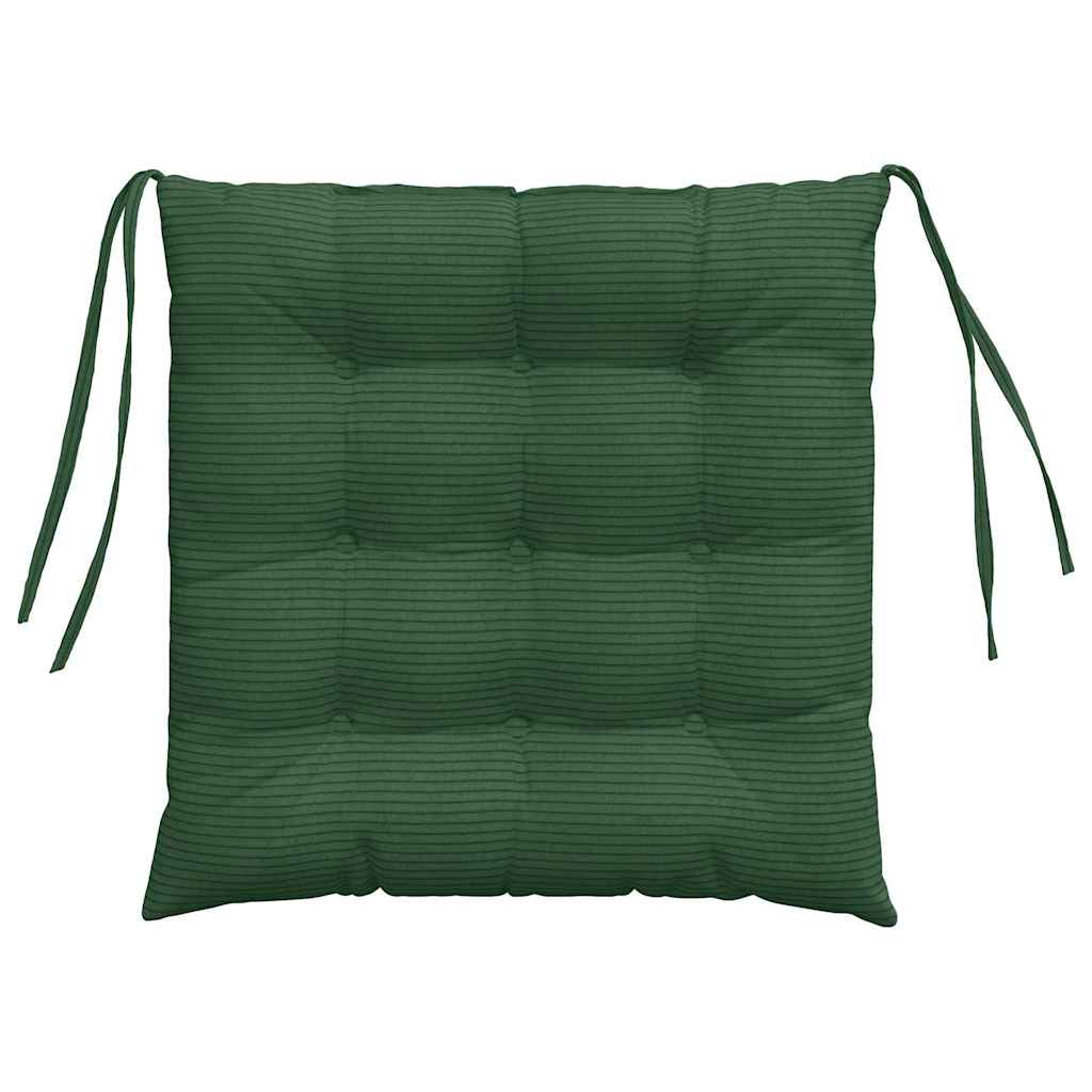 Perne de Șezut 4 pcs Verde închis 40 x 40 x 6 cm GartenMobel Dekor