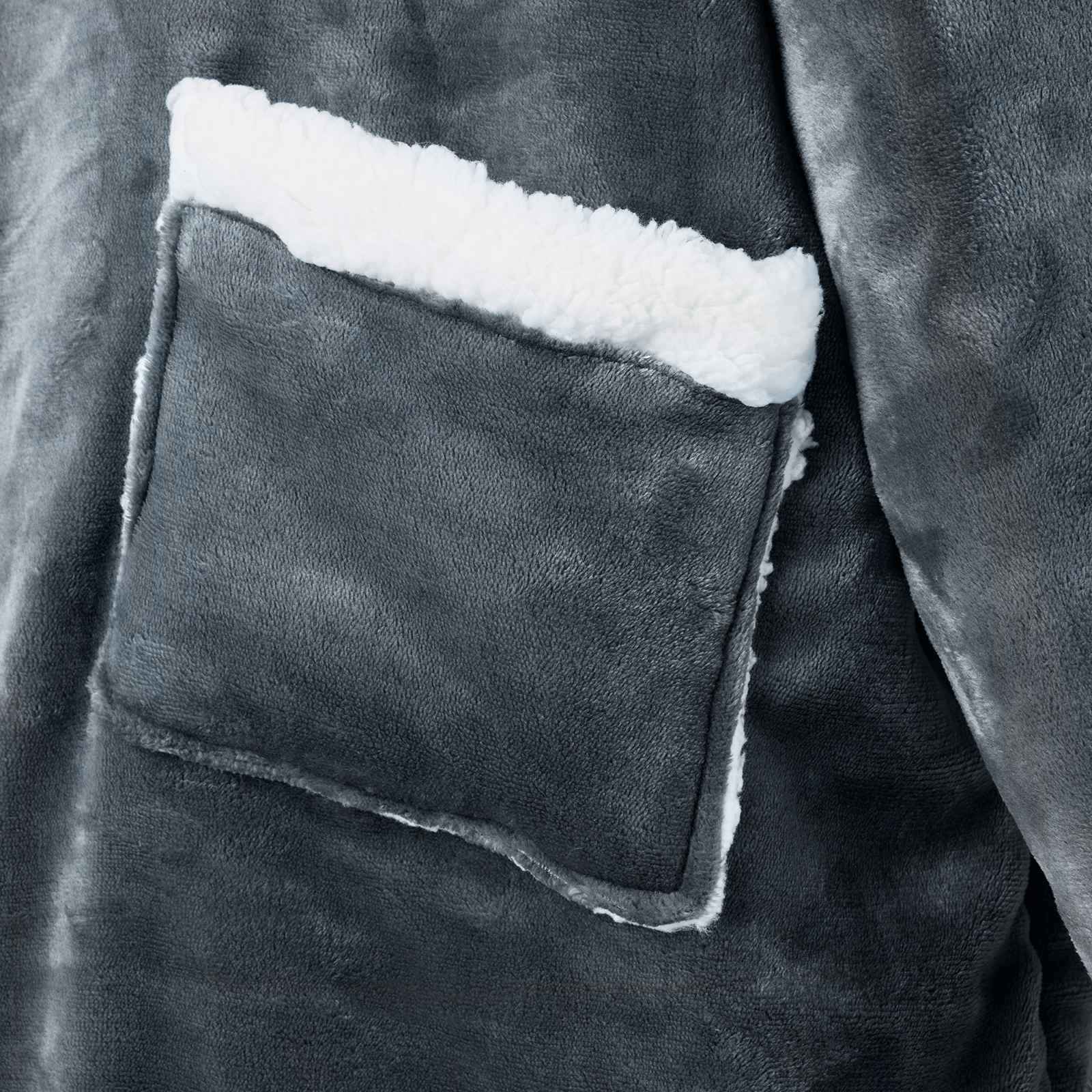 Hanorac pătură Albastru marin xl Fleece și Flanel GartenMobel Dekor