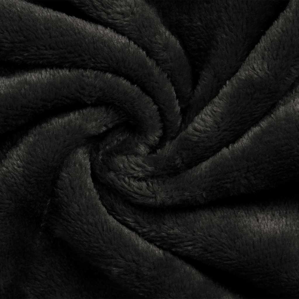 Hanorac pătură Negru m Flanelă GartenMobel Dekor