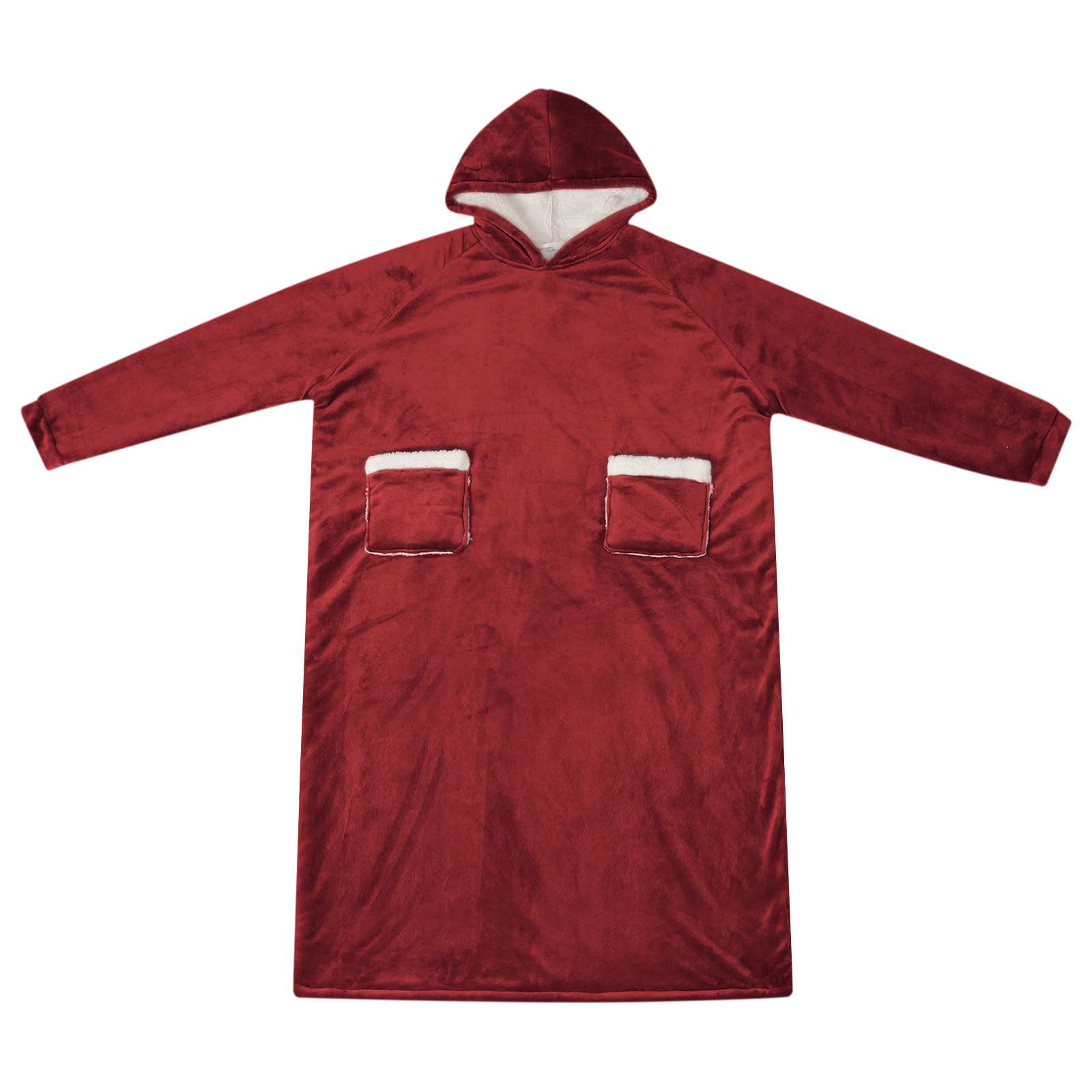 Hanorac pătură Roșu Bordeaux xl Fleece și Flanel GartenMobel Dekor