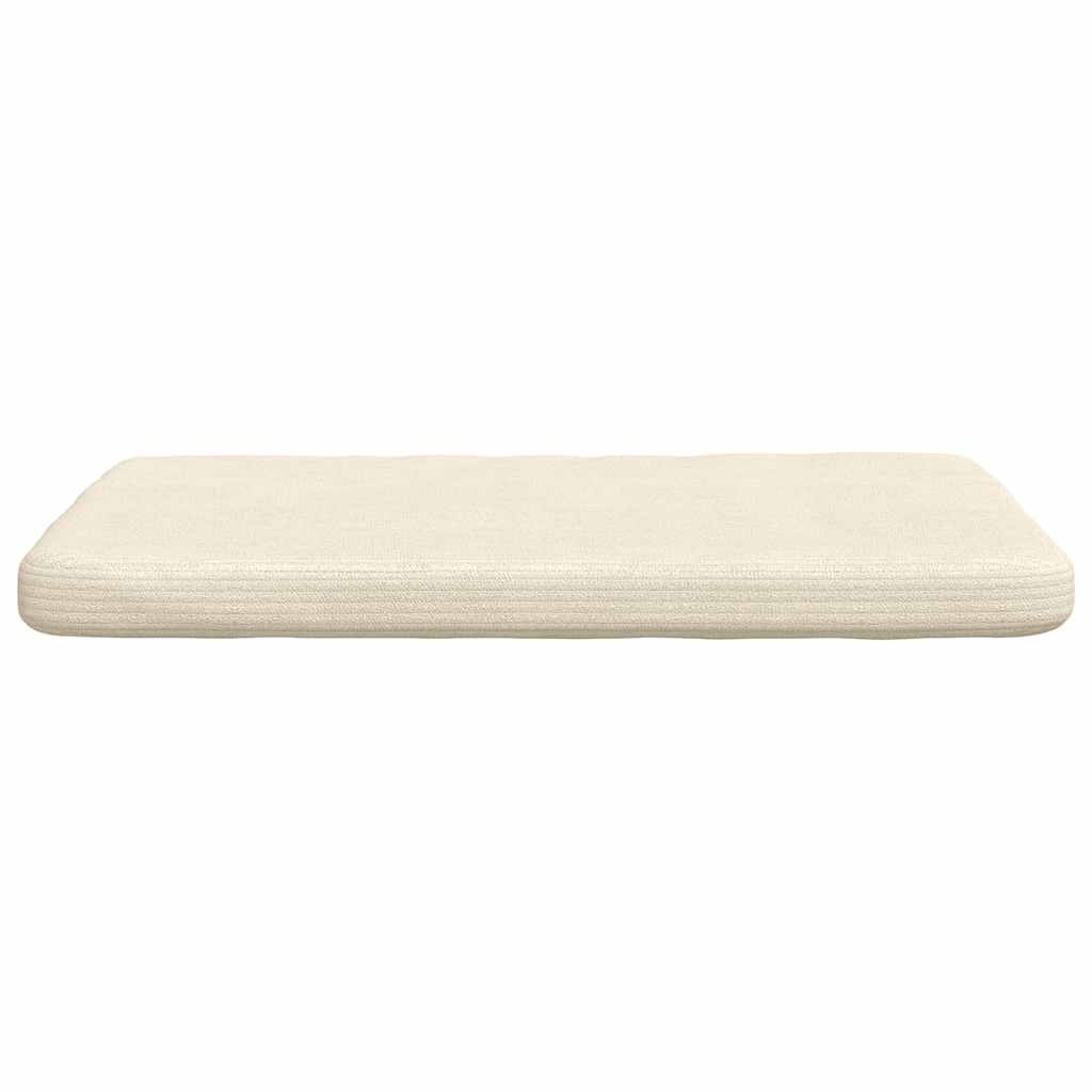 Perne de Șezut 4 pcs Crem 40 x 40 x 3 cm Țesătură din corduroy GartenMobel Dekor
