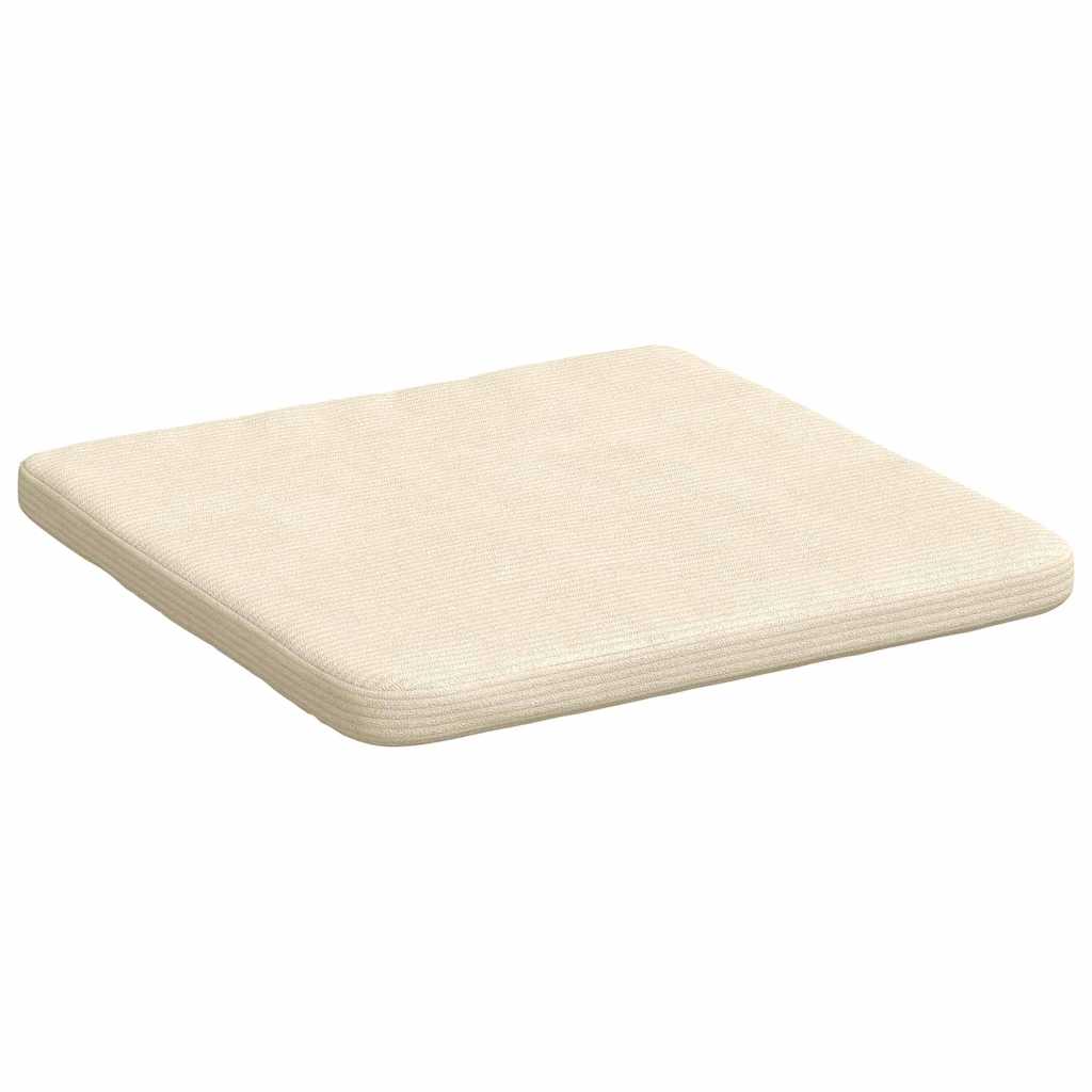 Perne de Șezut 4 pcs Crem 40 x 40 x 3 cm Țesătură din corduroy GartenMobel Dekor