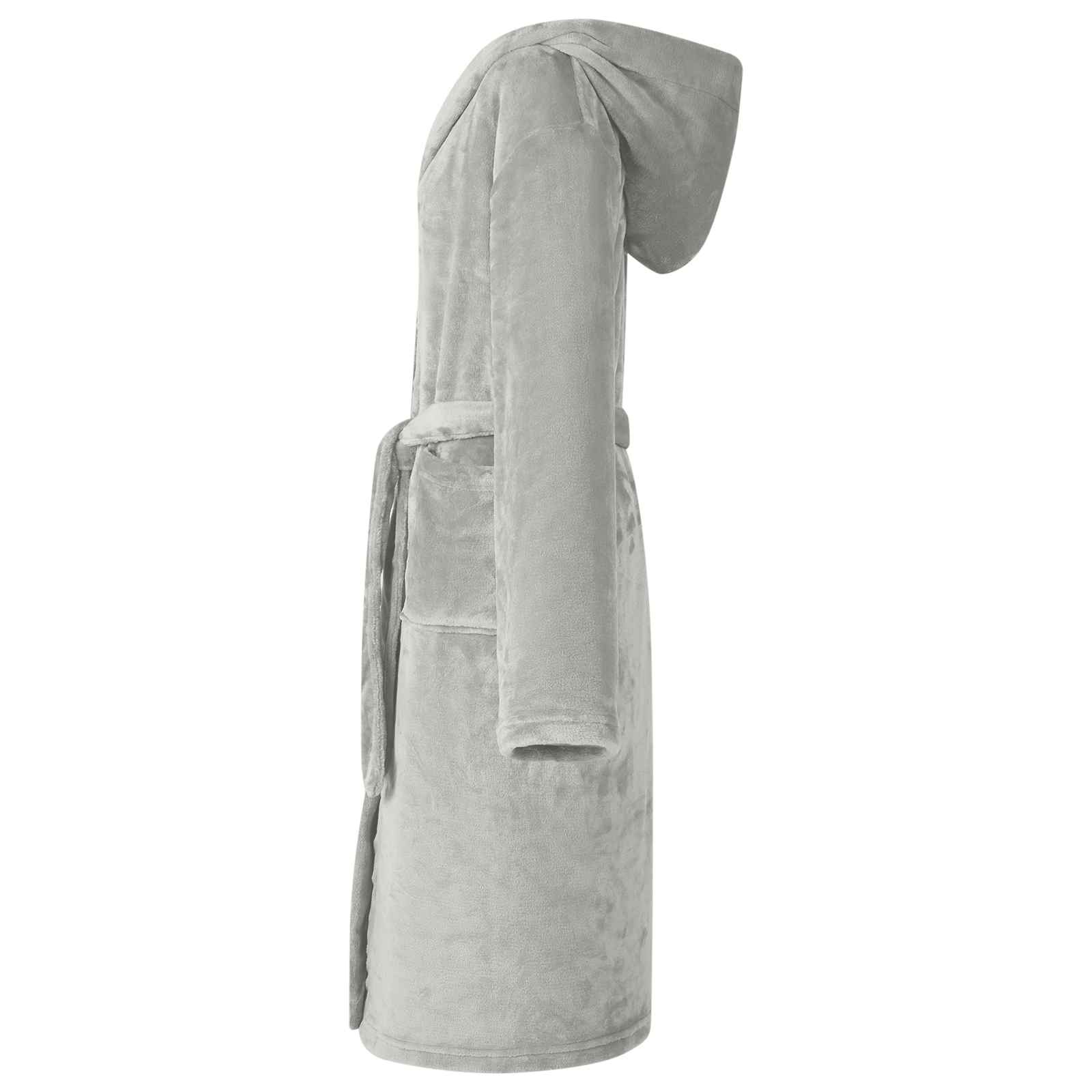 Robe cu glugă Gri xxxl Flanelă GartenMobel Dekor