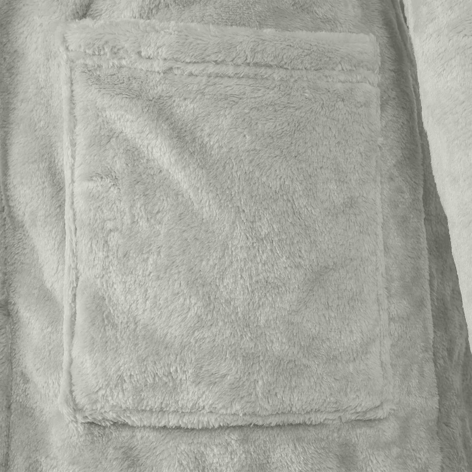 Robe cu glugă Gri xxxl Flanelă GartenMobel Dekor