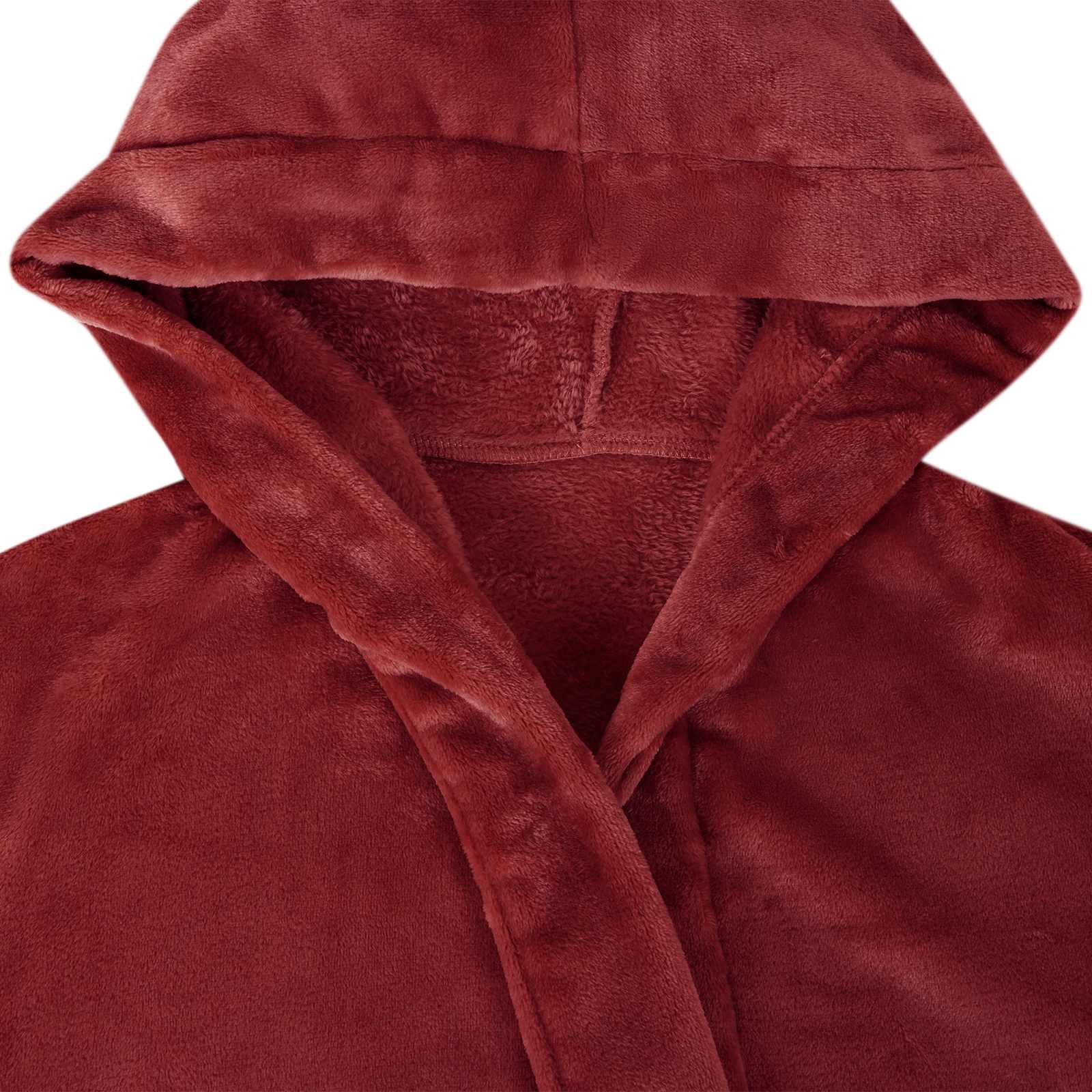 Robe cu glugă Roșu Bordeaux s Flanelă GartenMobel Dekor