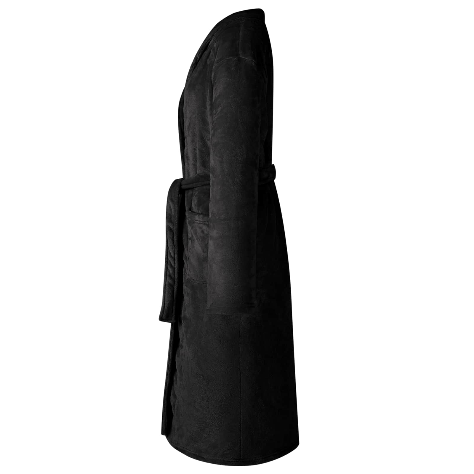 Robe fără glugă Negru xxl Flanelă GartenMobel Dekor