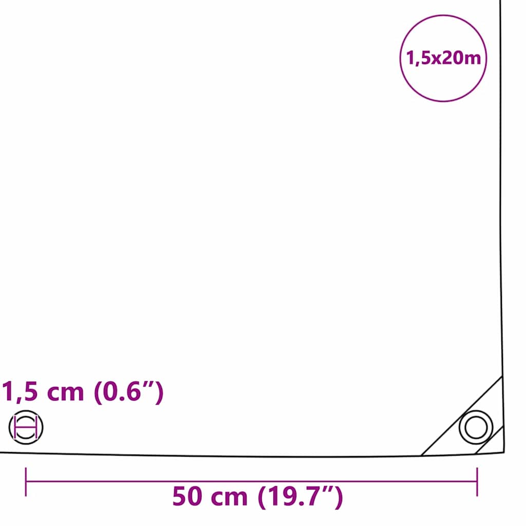 Pânză 650g / m² Verde măsliniu 1,5 x 20 m Pânză cu acoperire PVC GartenMobel Dekor