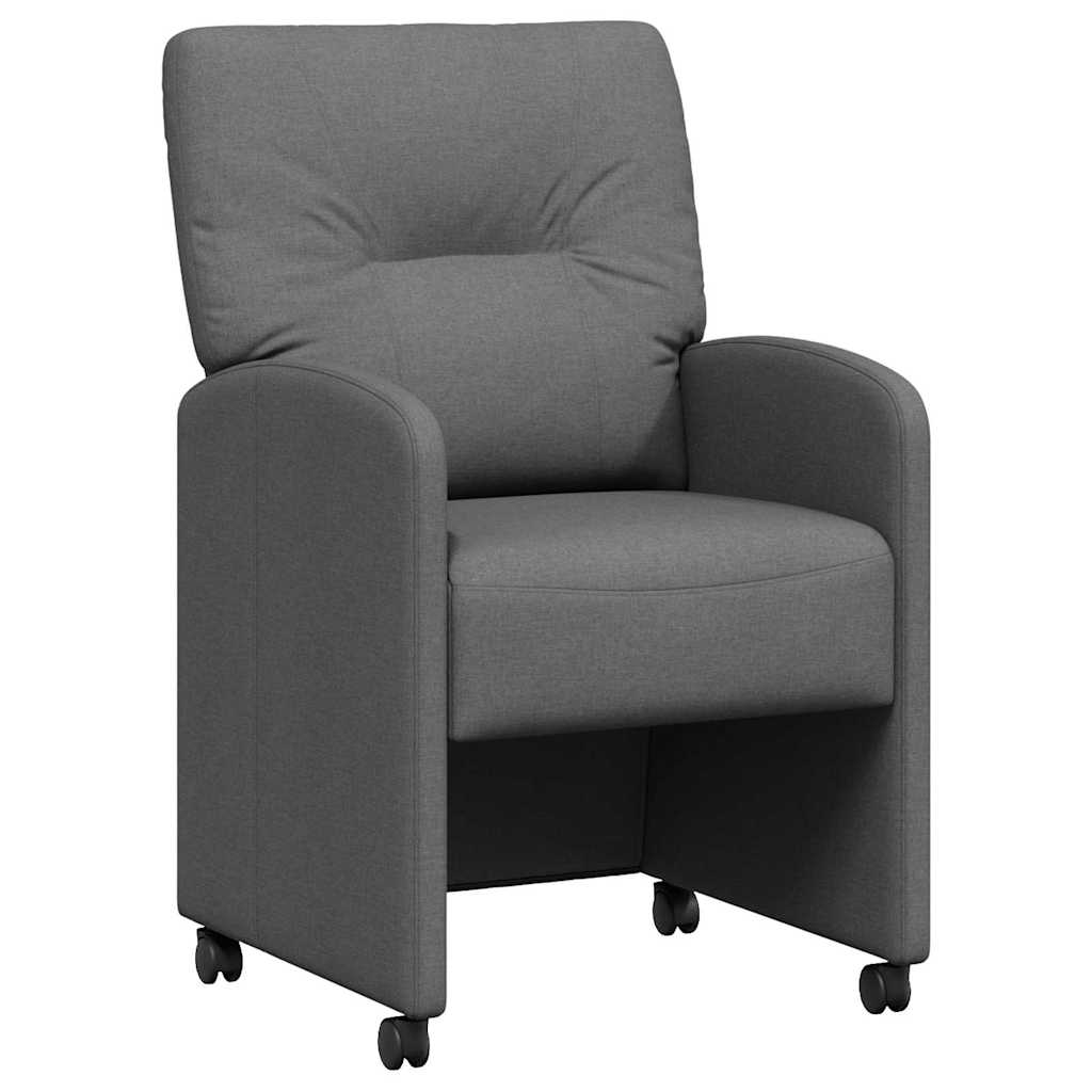 Scaune de dining 2 pcs Gri închis 57 x 67 x 95 cm țesătură GartenMobel Dekor