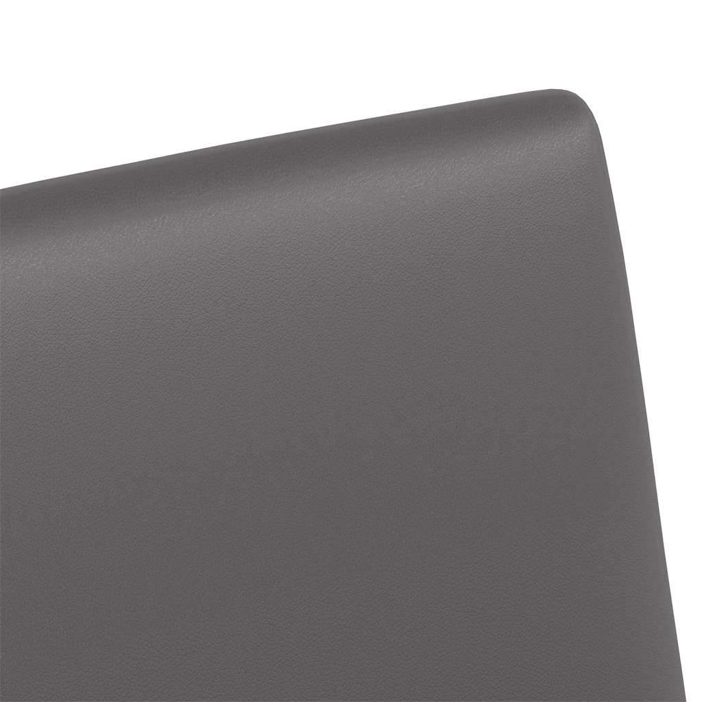 Scaune de dining 2 pcs Gri 57 x 66 x 94 cm Piele artificială GartenMobel Dekor