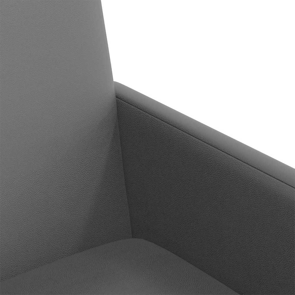 Scaune de dining 2 pcs Gri 57 x 66 x 94 cm Piele artificială GartenMobel Dekor