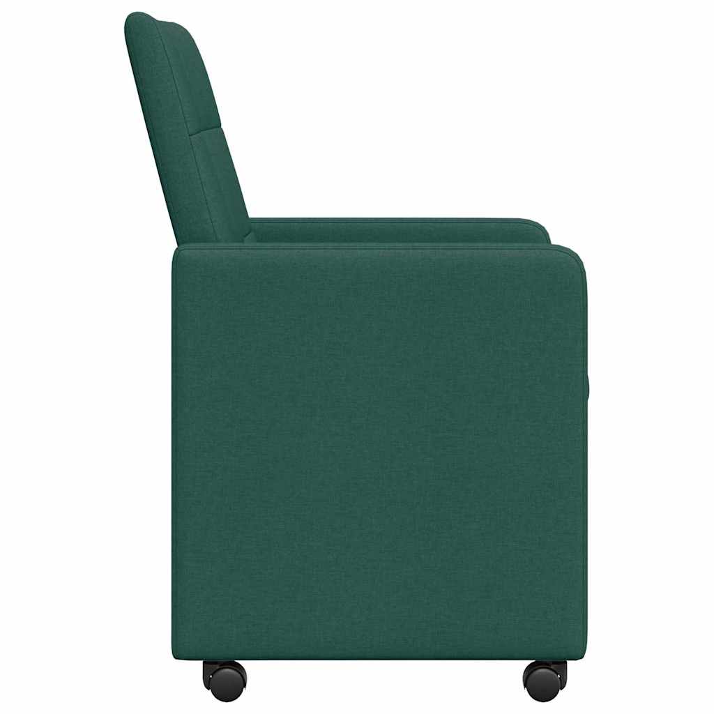 Scaune de dining 2 pcs Verde închis 58 x 65 x 94 cm țesătură GartenMobel Dekor