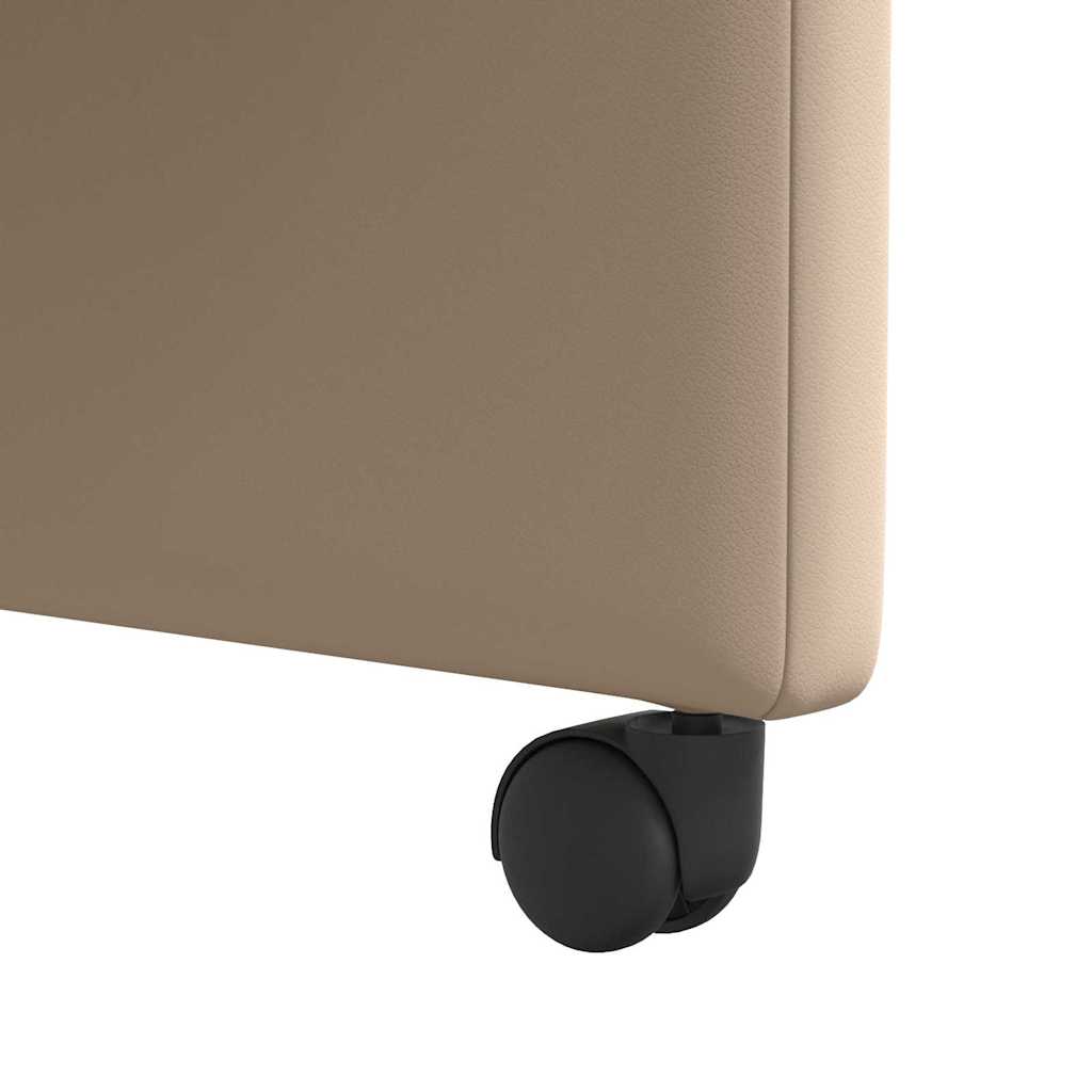 Scaune de dining cu roți 2 pcs Cappuccino 57 x 66 x 94 cm GartenMobel Dekor