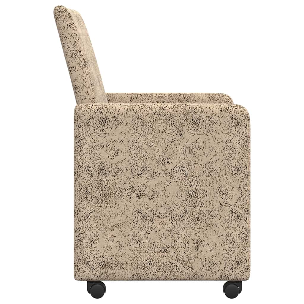 Scaune de dining cu roți 2 pcs Gri deschis 57 x 66 x 94 cm GartenMobel Dekor