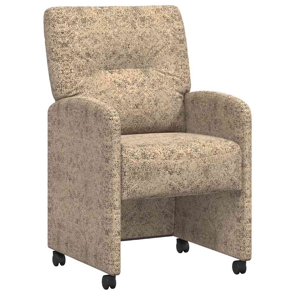 Scaune de dining cu roți 2 pcs Gri deschis 57 x 67 x 95 cm GartenMobel Dekor