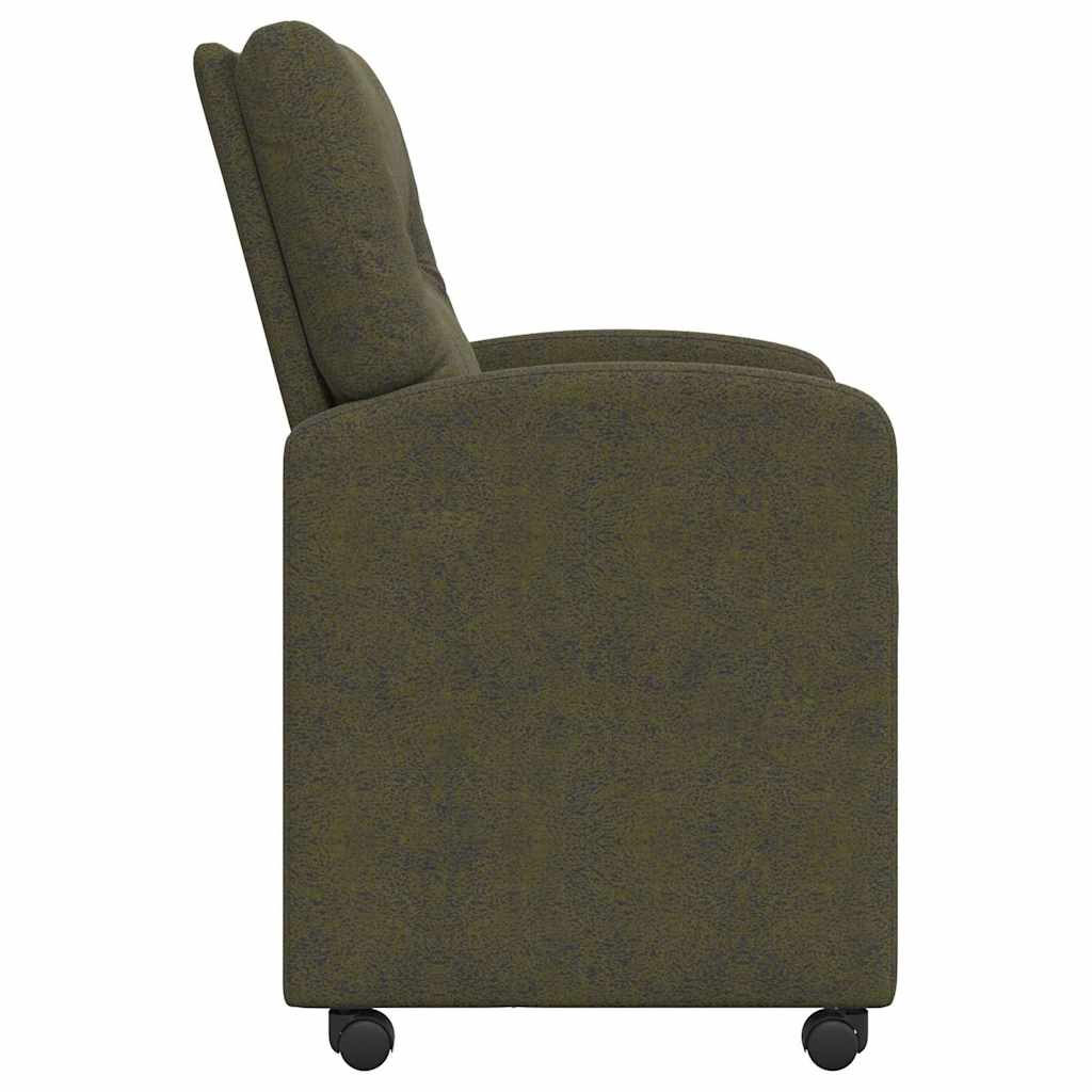 Scaune de dining cu roți 2 pcs Verde militar 57 x 67 x 95 cm GartenMobel Dekor