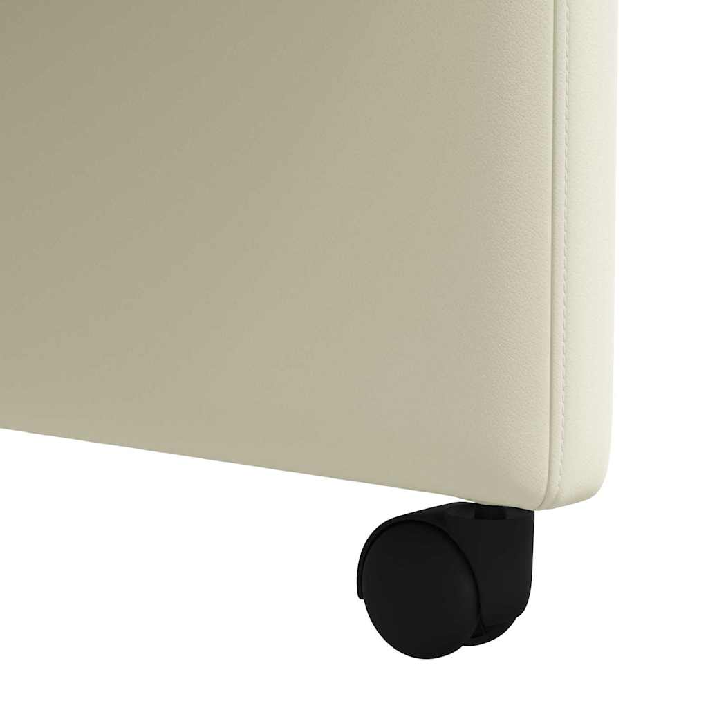 Scaune de dining 2 pcs Crem 58 x 65 x 98 cm Piele artificială GartenMobel Dekor