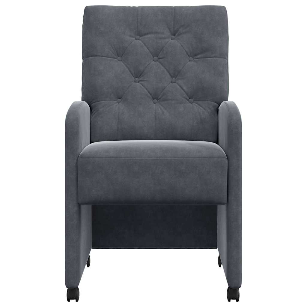 Scaune de dining 2 pcs Gri închis 58 x 67 x 97 cm Catifea GartenMobel Dekor