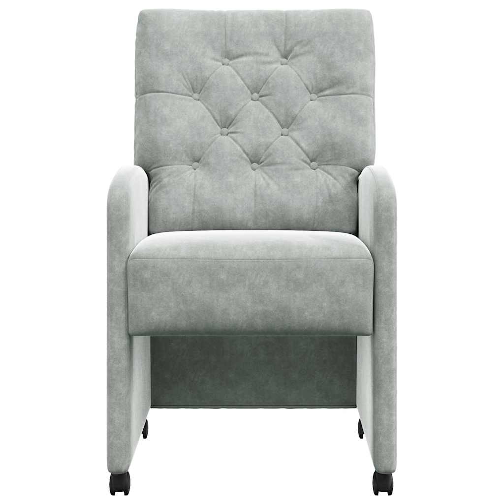 Scaune de dining 2 pcs Gri deschis 58 x 67 x 97 cm Catifea GartenMobel Dekor