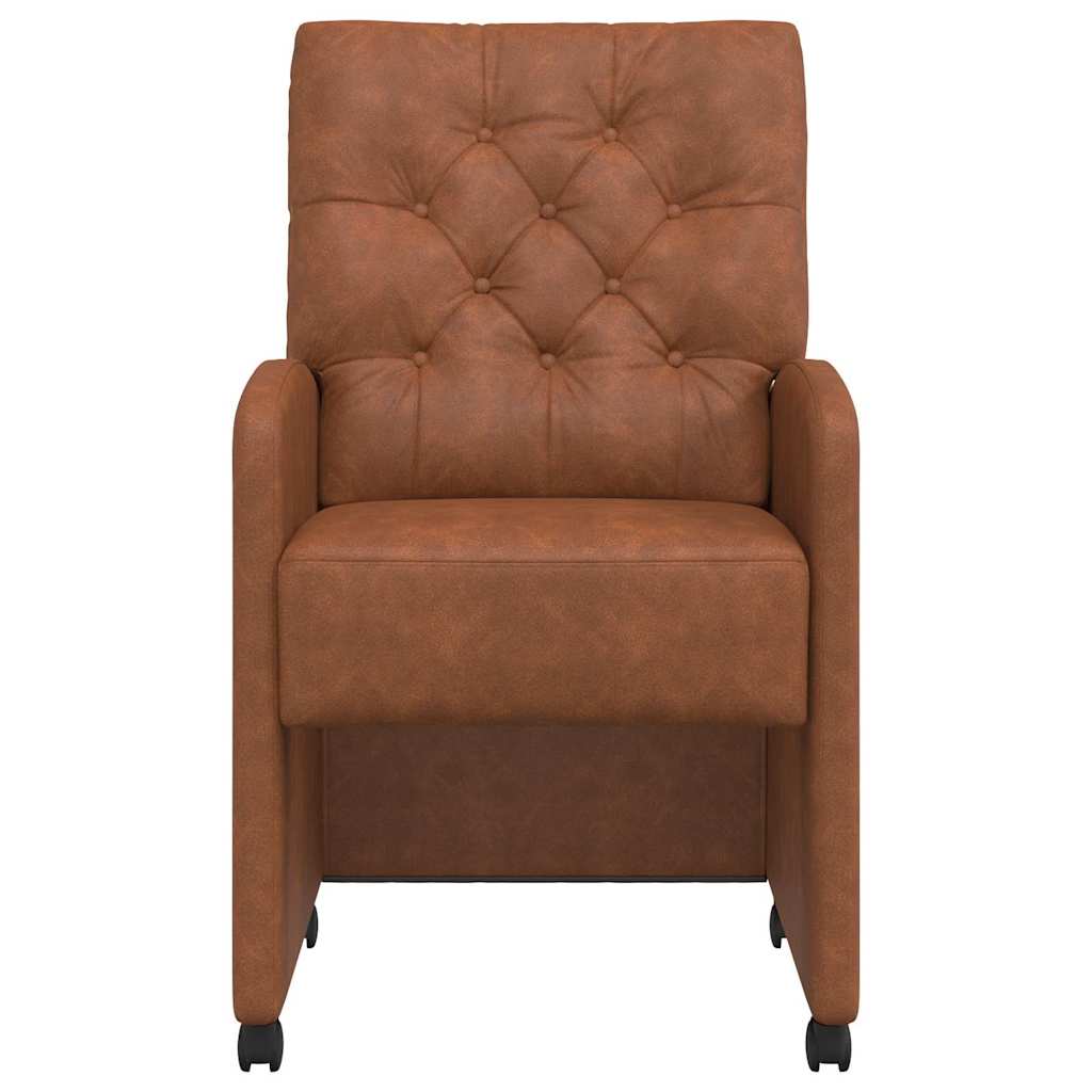 Scaune de dining 2 pcs Maro 58 x 67 x 97 cm Piele artificială GartenMobel Dekor