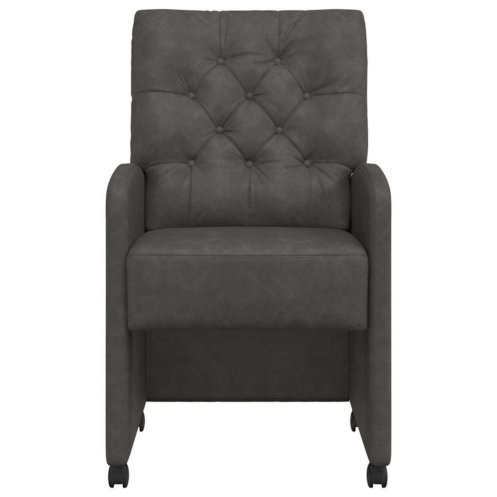 Scaune de dining 2 pcs Negru 58 x 67 x 97 cm Piele artificială GartenMobel Dekor