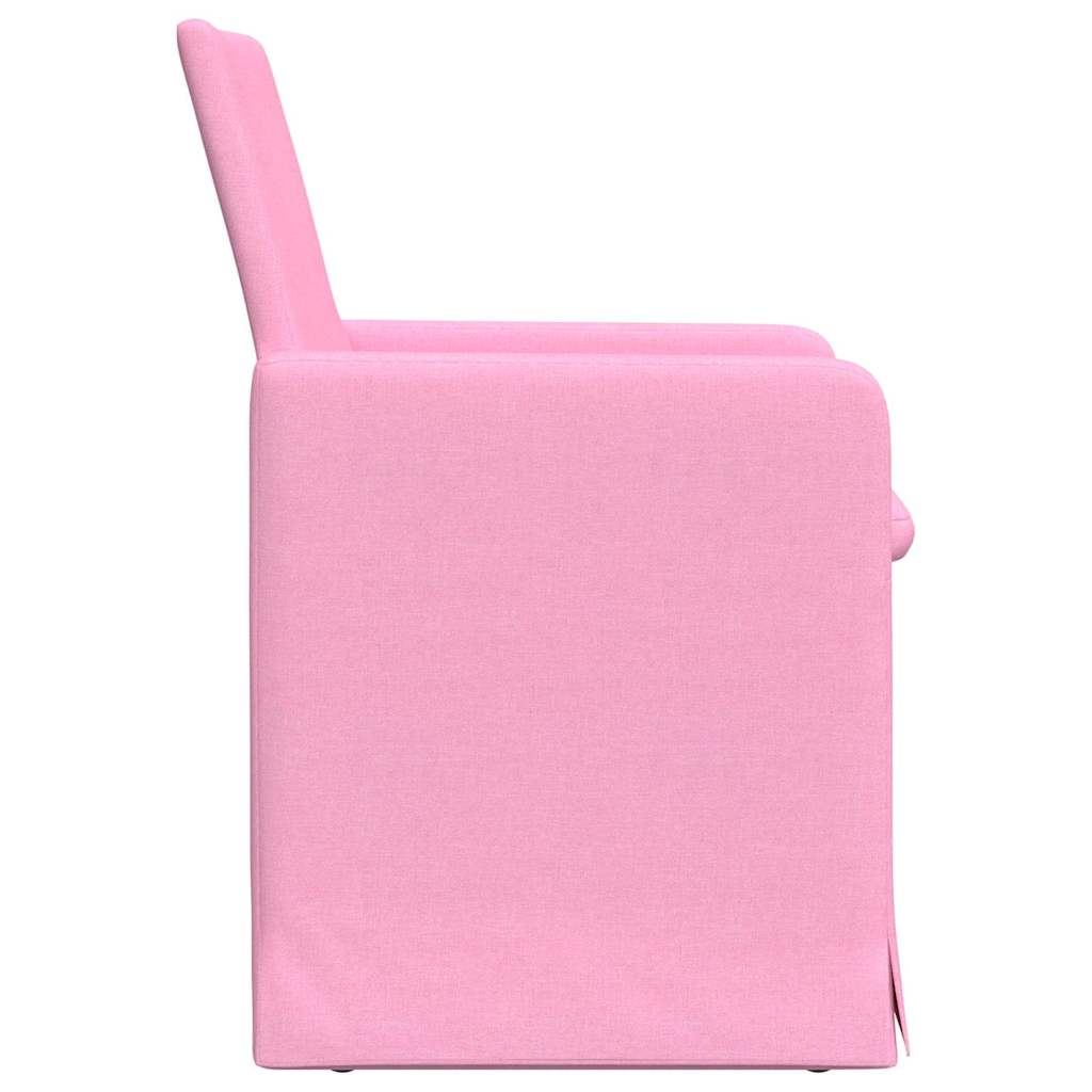Scaune de dining 2 pcs Roz 57 x 67 x 95 cm țesătură GartenMobel Dekor