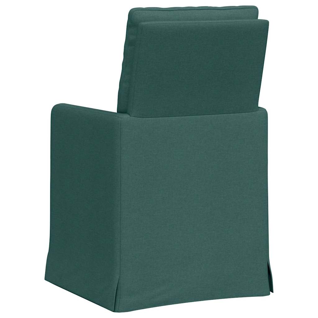 Scaune de dining 2 pcs Verde închis 57 x 67 x 98 cm țesătură GartenMobel Dekor