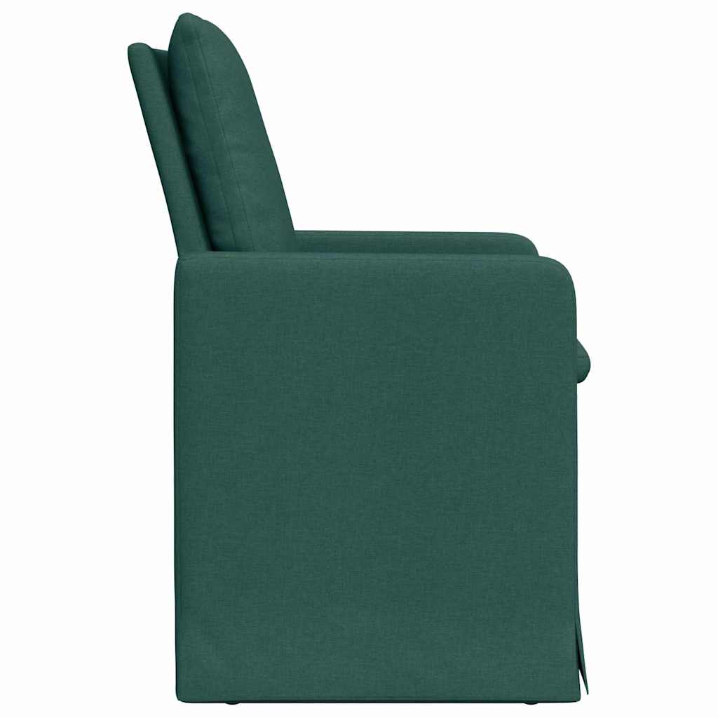 Scaune de dining 2 pcs Verde închis 57 x 67 x 98 cm țesătură GartenMobel Dekor