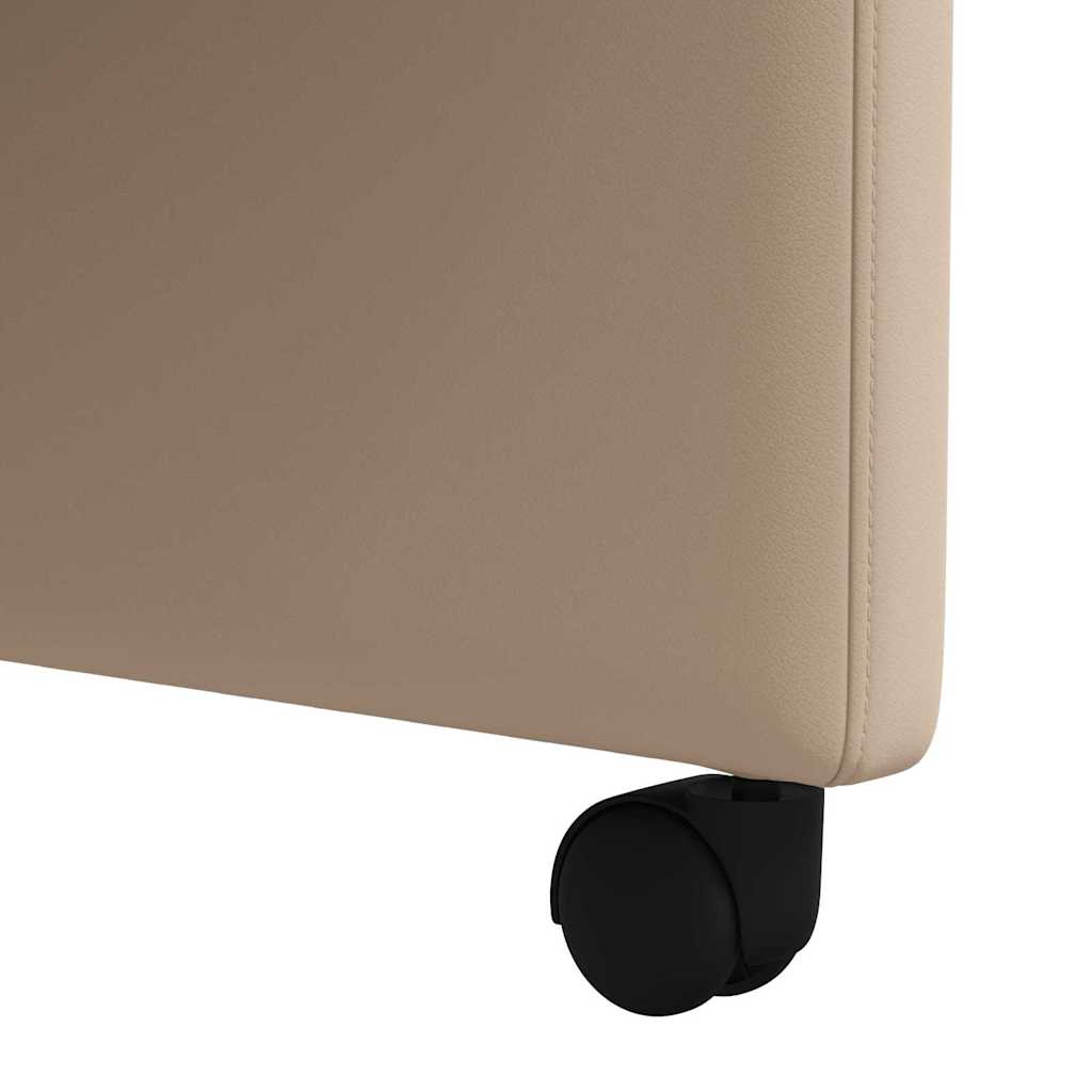 Scaune de dining cu roți 2 pcs Cappuccino 58 x 65 x 98 cm GartenMobel Dekor