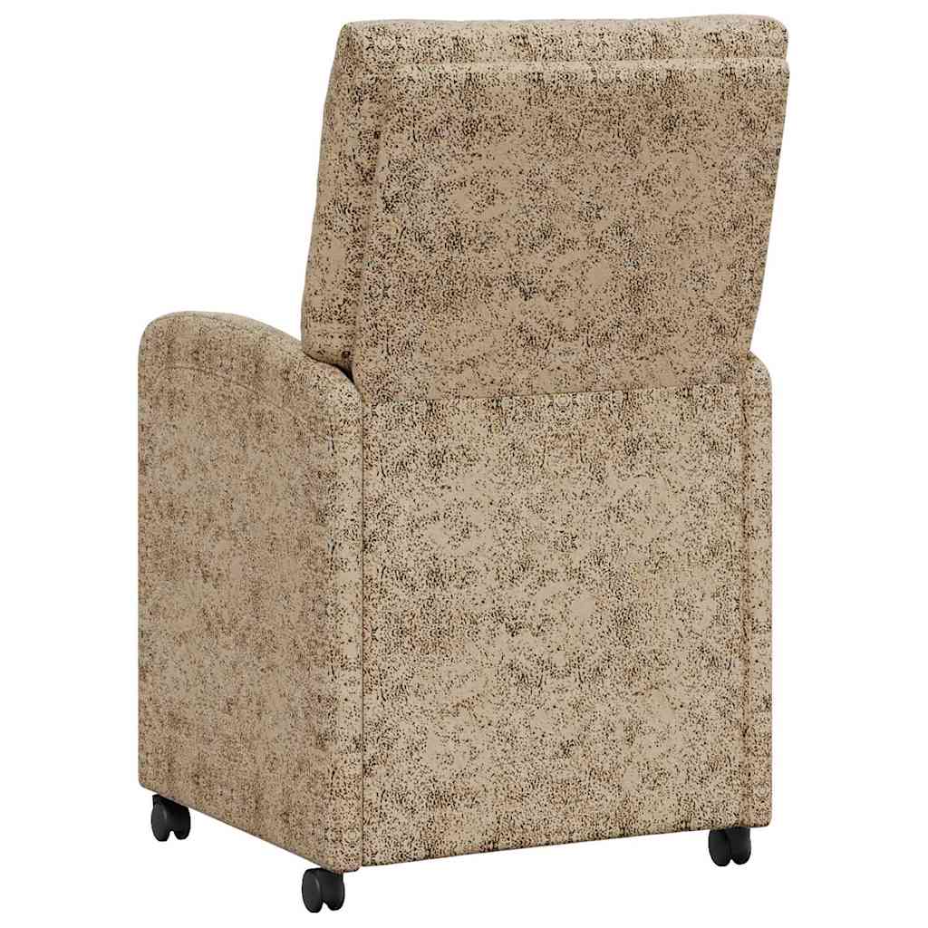 Scaune de dining cu roți 2 pcs Gri deschis 58 x 67 x 97 cm GartenMobel Dekor