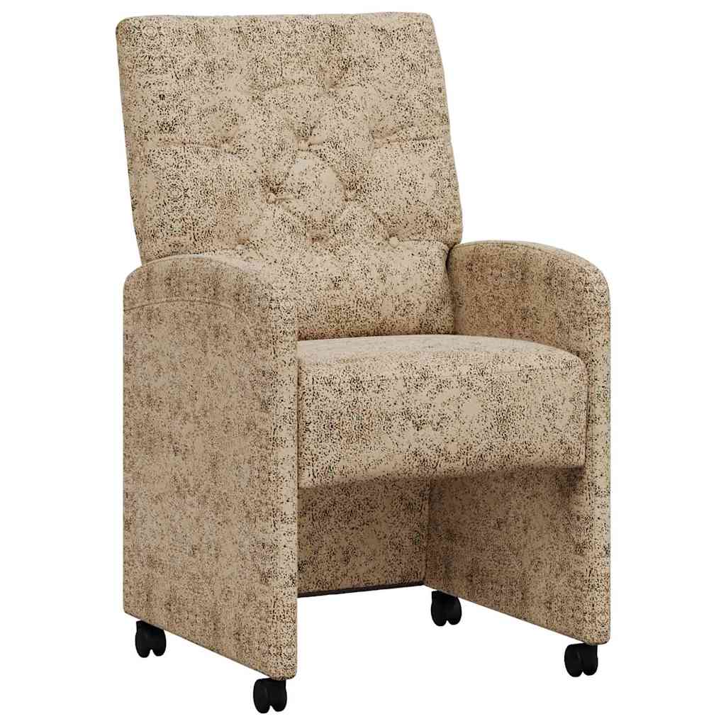 Scaune de dining cu roți 2 pcs Gri deschis 58 x 67 x 97 cm GartenMobel Dekor