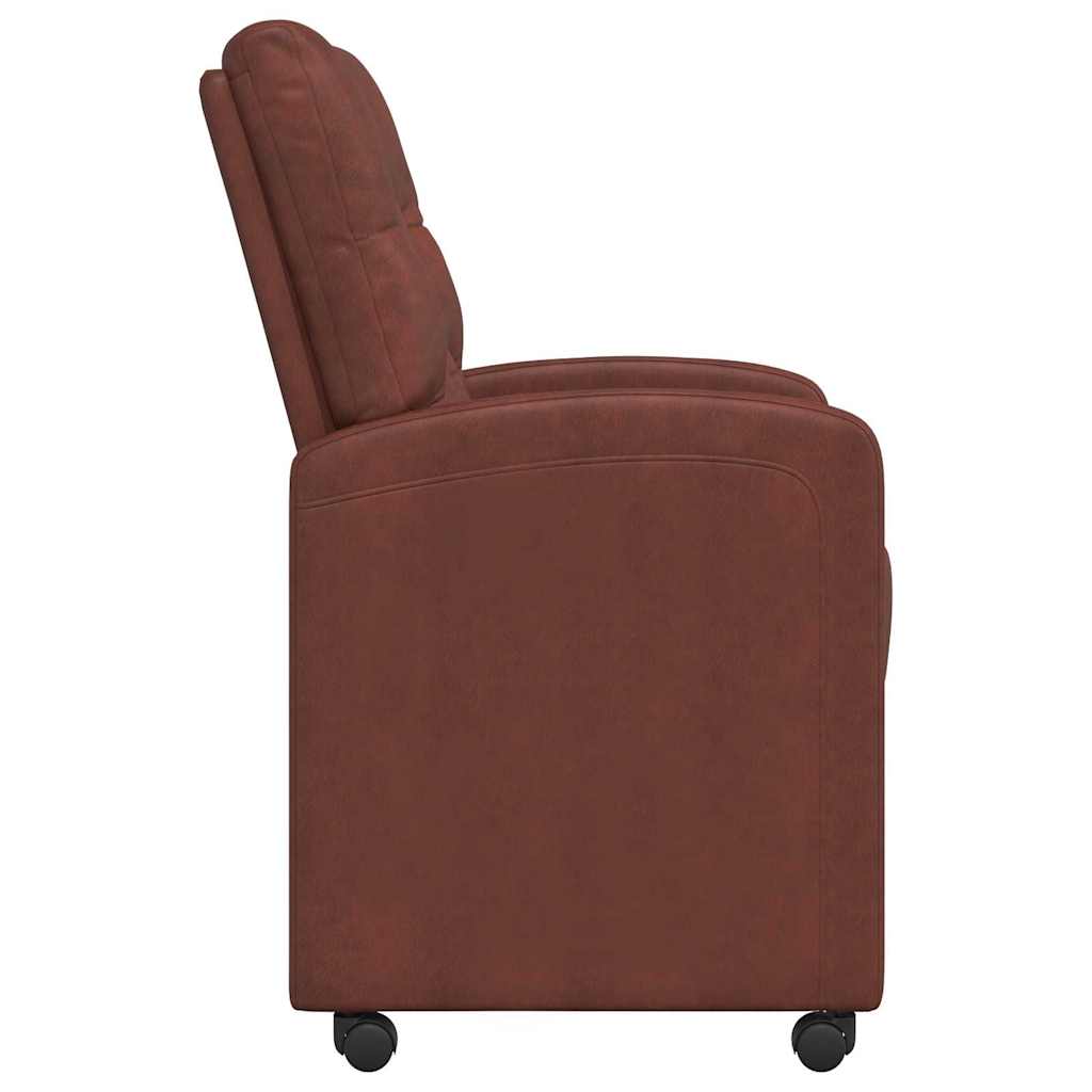 Scaune de dining cu roți 2 pcs Maro lucios 58 x 67 x 97 cm GartenMobel Dekor