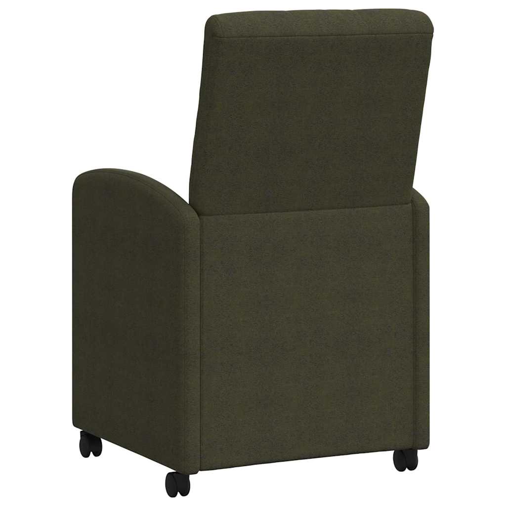 Scaune de dining cu roți 2 pcs Verde militar 57 x 67 x 98 cm GartenMobel Dekor