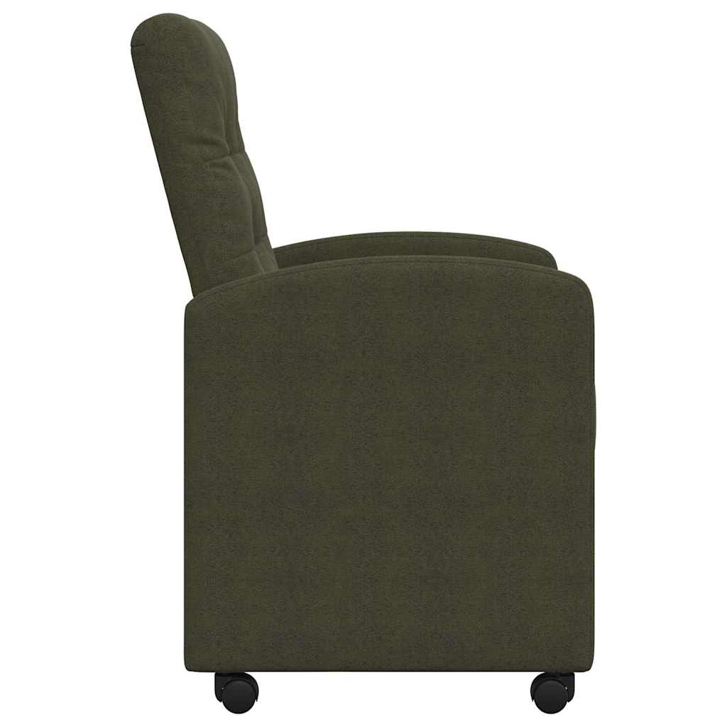 Scaune de dining cu roți 2 pcs Verde militar 57 x 67 x 98 cm GartenMobel Dekor