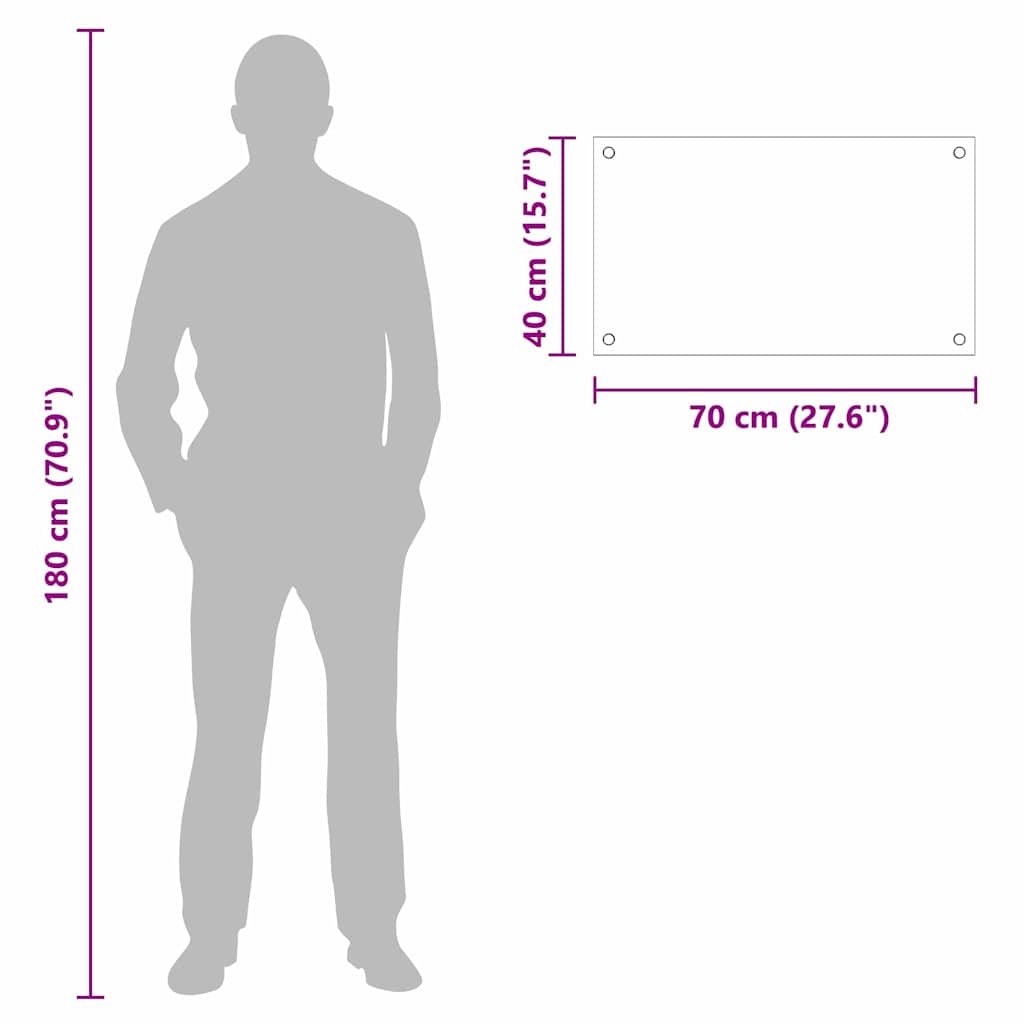 Spate de bucătărie Alb 70 x 40 x 0,8 cm sticlă securizată GartenMobel Dekor