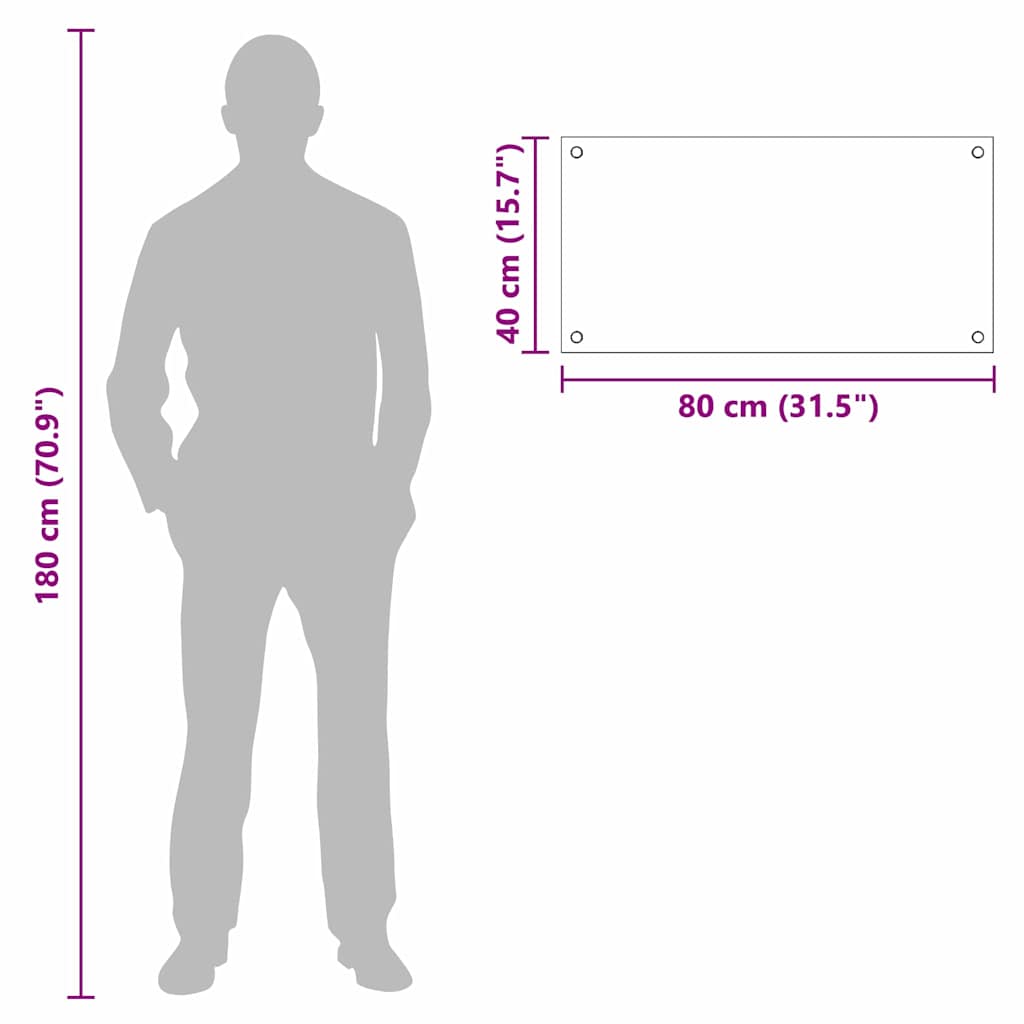 Spate de bucătărie Alb 80 x 40 x 0,8 cm sticlă securizată GartenMobel Dekor