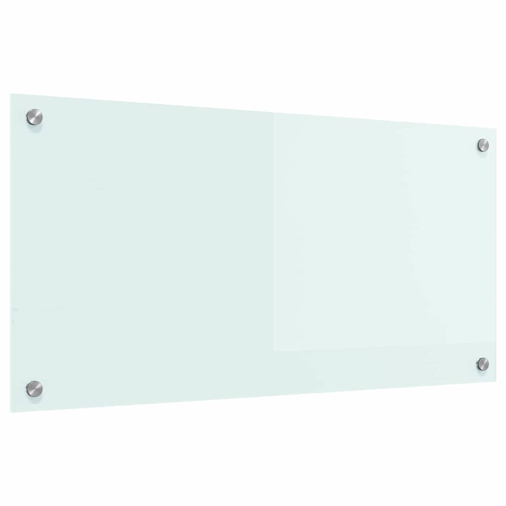 Spate de bucătărie Alb 80 x 40 x 0,8 cm sticlă securizată GartenMobel Dekor