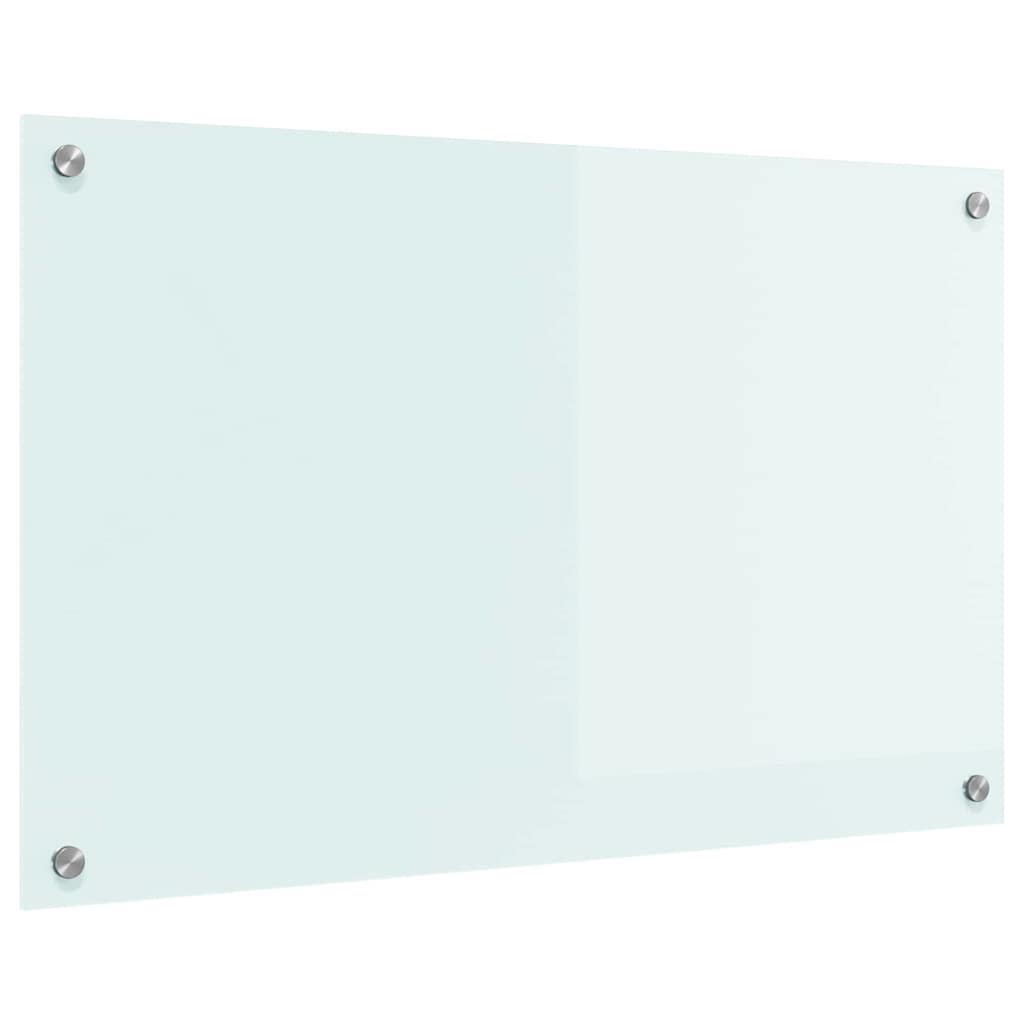 Spate de bucătărie Alb 80 x 50 x 0,8 cm sticlă securizată GartenMobel Dekor