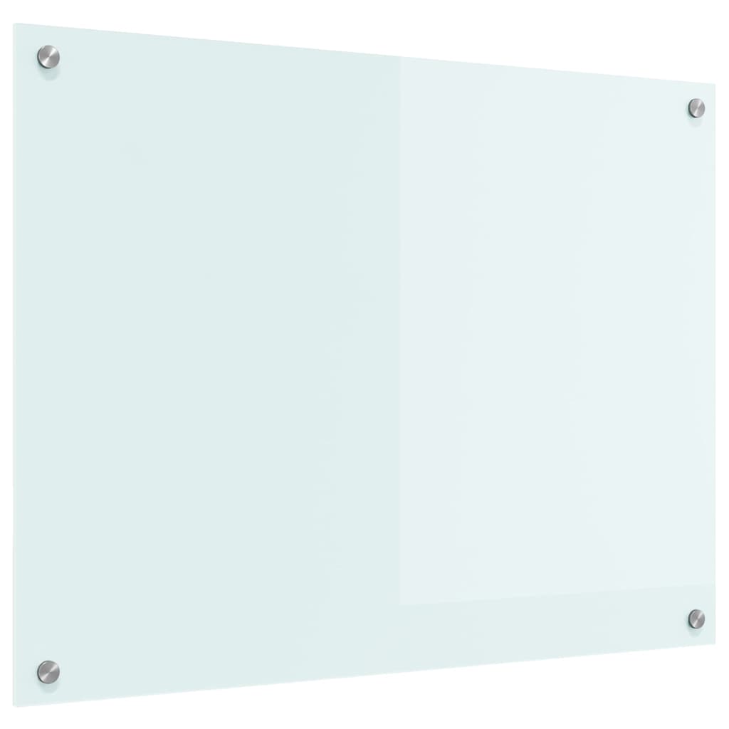 Spate de bucătărie Alb 80 x 60 x 0,8 cm sticlă securizată GartenMobel Dekor