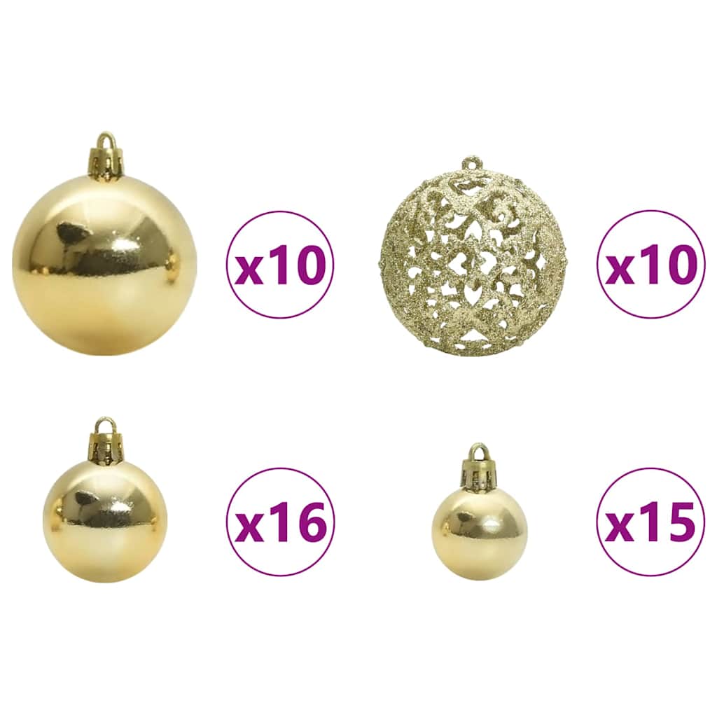 Set de Globuri de Crăciun cu 300 LED 120 pcs Auriu Plastic GartenMobel Dekor