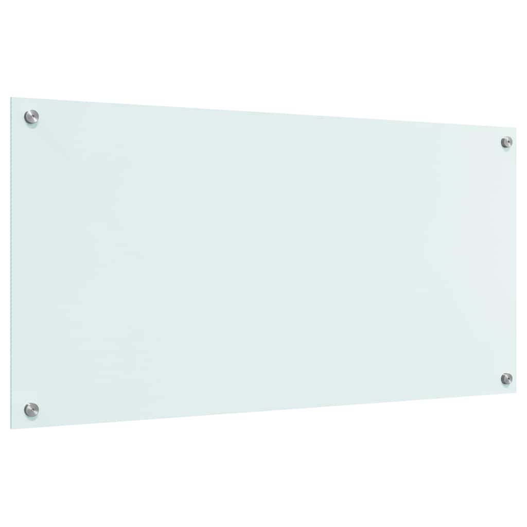 Spate de bucătărie Alb 100 x 50 x 0,8 cm sticlă securizată GartenMobel Dekor