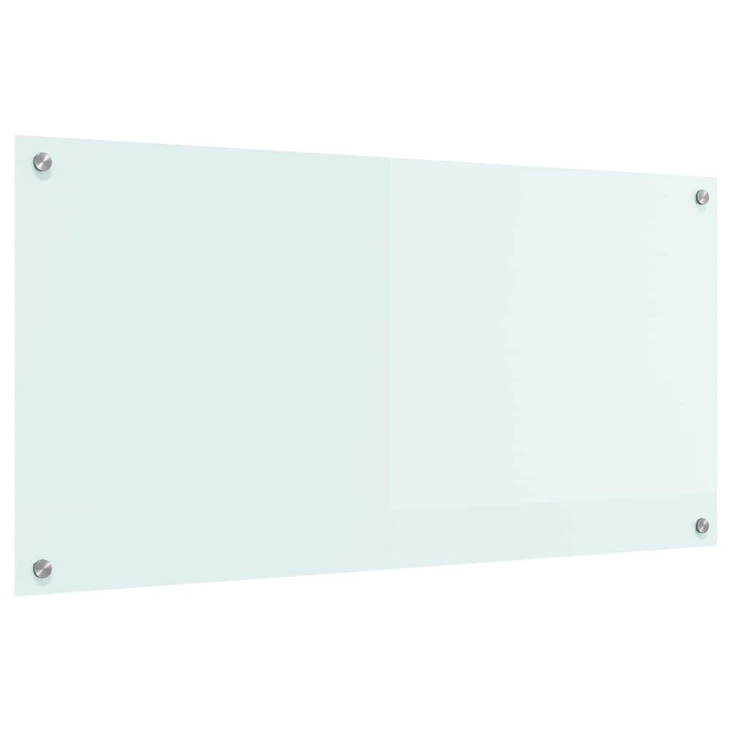 Spate de bucătărie Alb 100 x 50 x 0,8 cm sticlă securizată GartenMobel Dekor