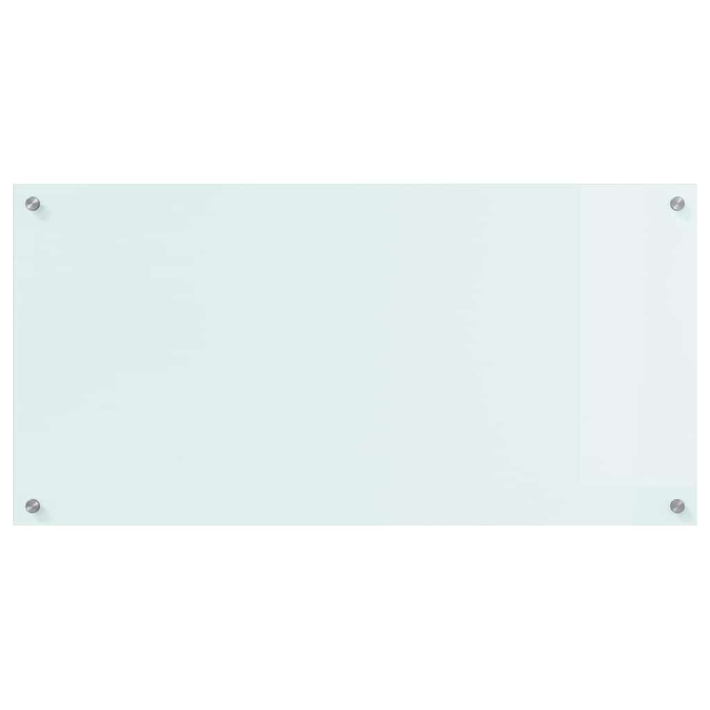Spate de bucătărie Alb 100 x 50 x 0,8 cm sticlă securizată GartenMobel Dekor