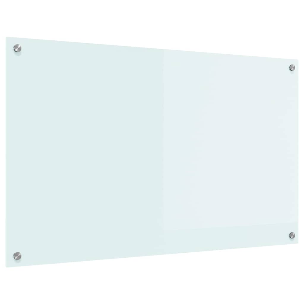 Spate de bucătărie Alb 100 x 60 x 0,8 cm sticlă securizată GartenMobel Dekor