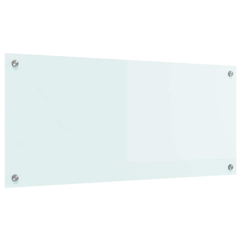 Spate de bucătărie Alb 90 x 40 x 0,8 cm sticlă securizată GartenMobel Dekor
