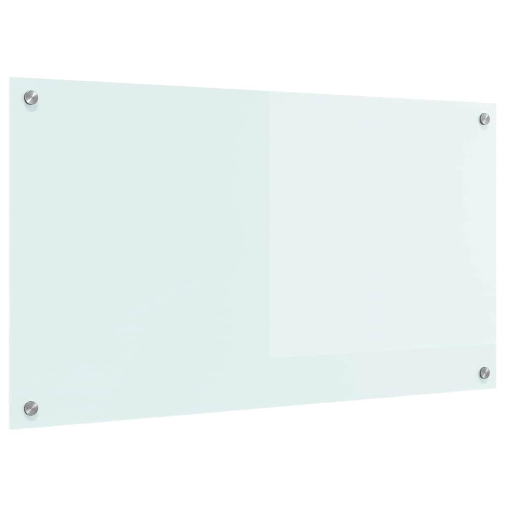 Spate de bucătărie Alb 90 x 50 x 0,8 cm sticlă securizată GartenMobel Dekor