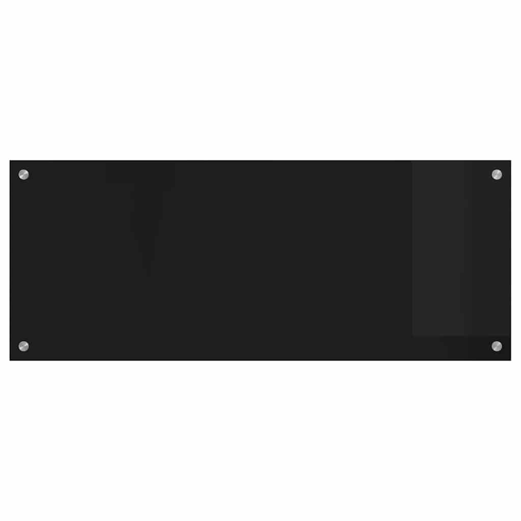 Spate de bucătărie Negru 100 x 40 x 0,8 cm sticlă securizată GartenMobel Dekor