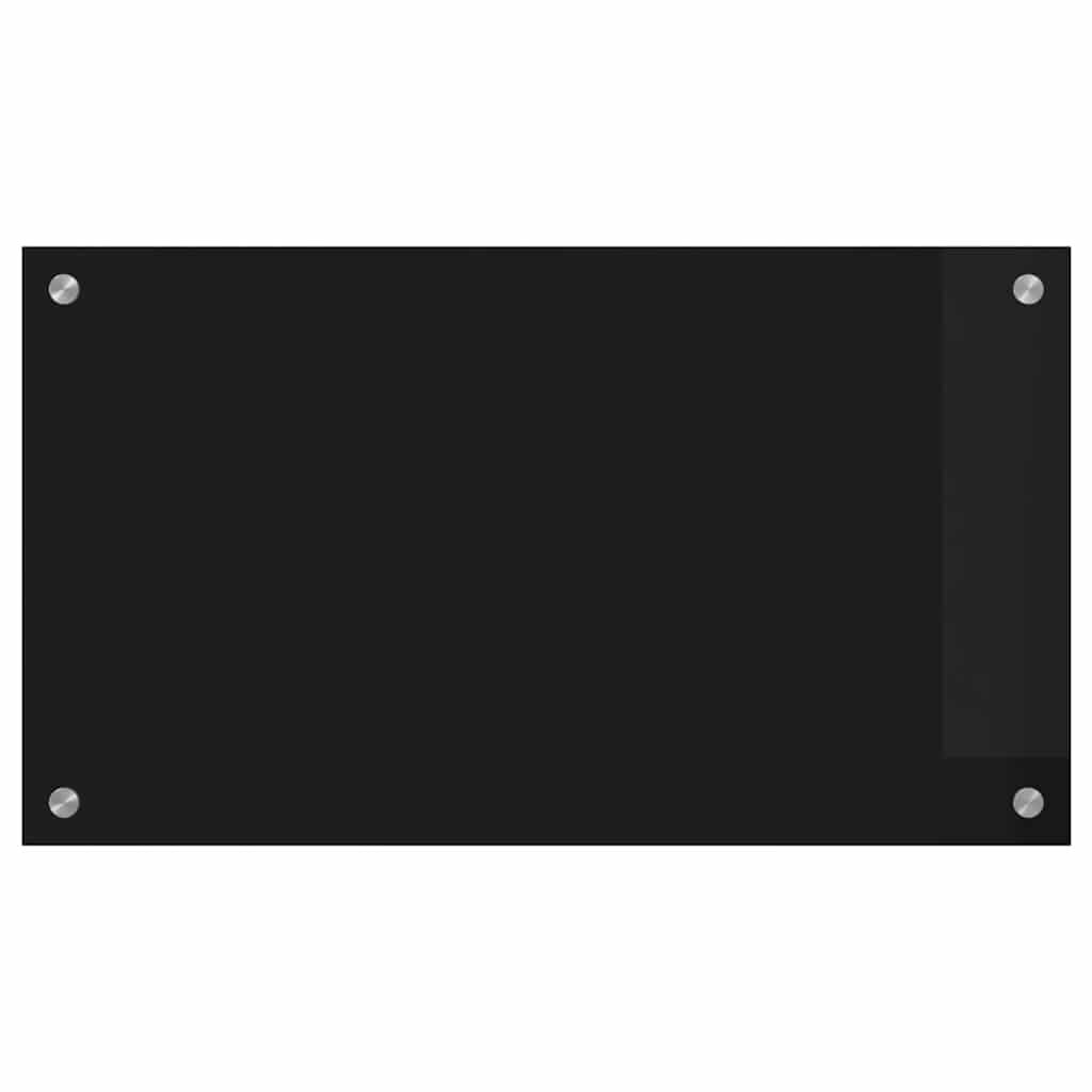 Spate de bucătărie Negru 70 x 40 x 0,8 cm sticlă securizată GartenMobel Dekor