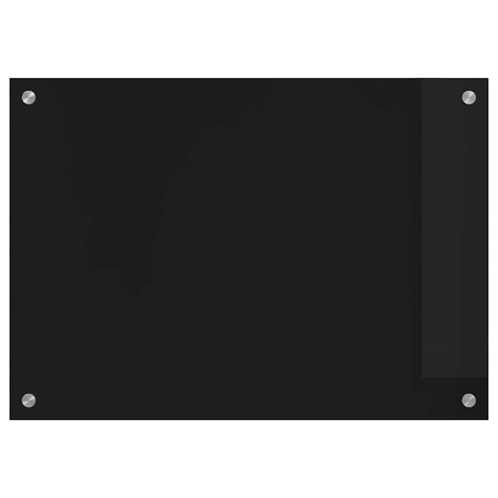 Spate de bucătărie Negru 70 x 50 x 0,8 cm sticlă securizată GartenMobel Dekor