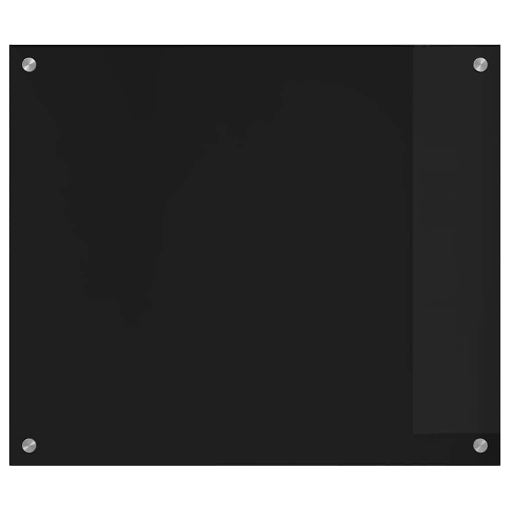 Spate de bucătărie Negru 70 x 60 x 0,8 cm sticlă securizată GartenMobel Dekor